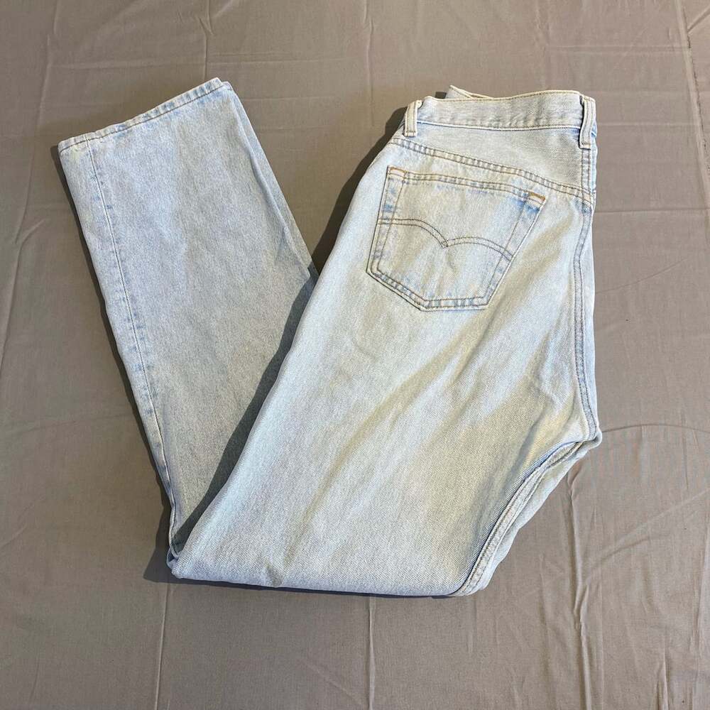 Levi's 501 Straight Leg Jeans Size 34x34 Light Wash Denim